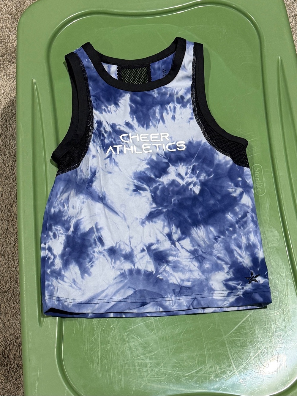 Cheer Athletics Youth Blue Tie-Dye Athletic Tank